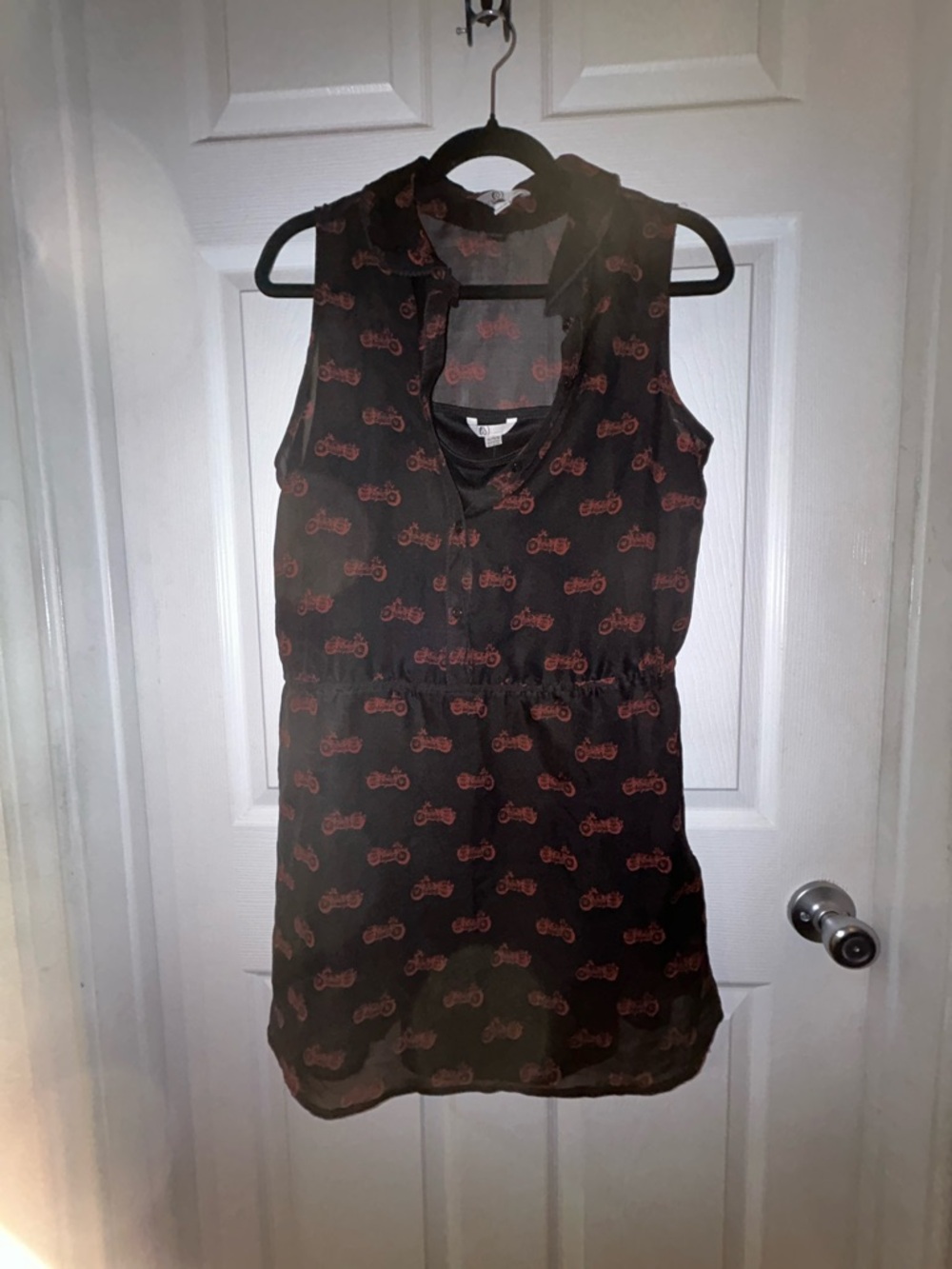 VOLCOM DRESS MOTORCYCLE PATTERN RIDING THEME BEACH SPORT EXOTIC CUTE XL BNWT